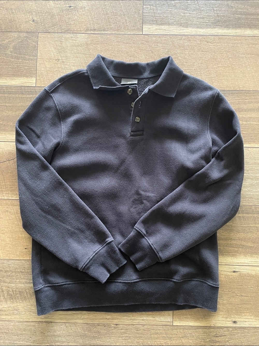 H&M Black Fleece Sweater with Logo Tag